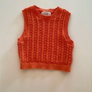 Zara Orange Sleeveless Top - 8/9